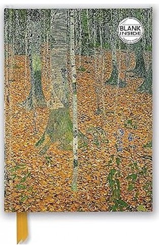 Gustav Klimt The Birch Wood Foiled Blank Journal Flame Tree Blank Notebooks